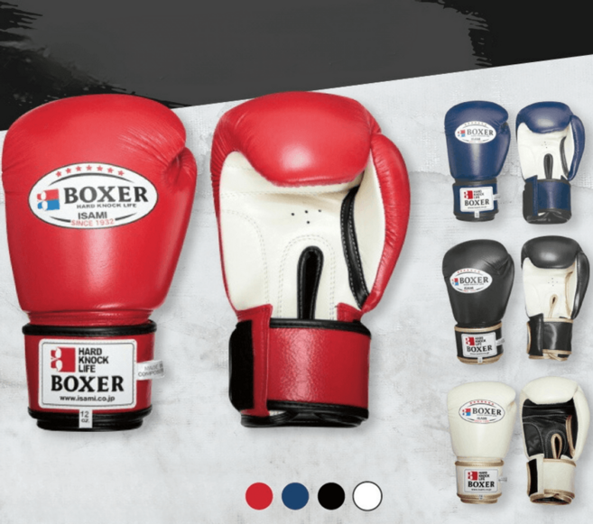 이사미 글러브 복싱 권투장갑 소가죽 킥복싱글러브 14온스 TBX-114, 레드, 1개