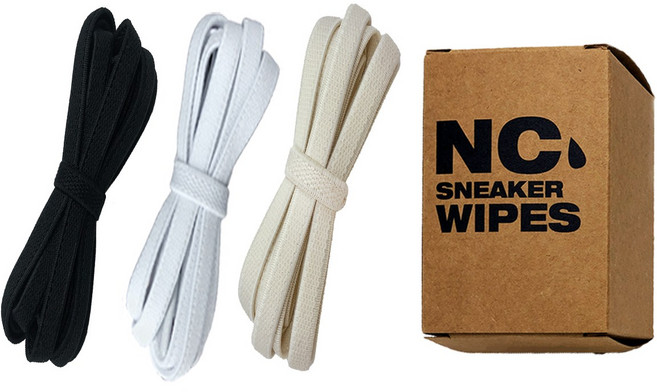 GGT Tiger 고무신발끈 3세트+NC 신발물티슈(12개입)