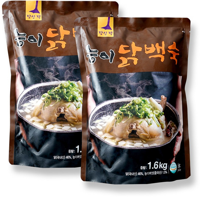 [이푸른] 능이 닭백숙 1.6kg x 2팩, 2개