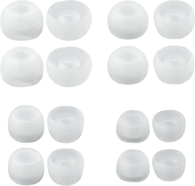 Keephifi KBEAR 4540 실리콘 이어팁 16p 세트 XS-S-M-L 각 4p, 투명