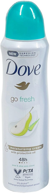 Dove 多芬 鮮梨蘆薈體香噴霧 48小時制汗 0%酒精, 1個, 150ml