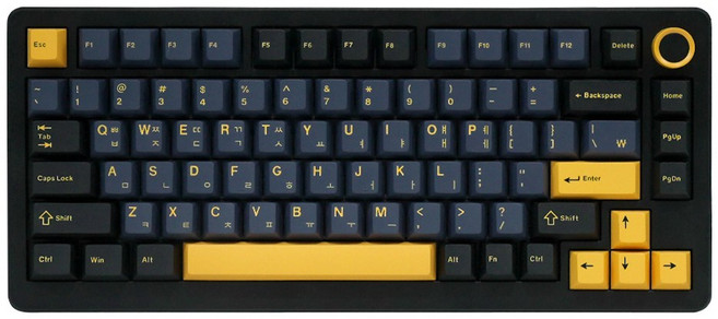 큐센 Q75 PBT V1 유선 무선 블루투스 기계식 키보드 블랙 민트축, Q75 PBT 풀윤활