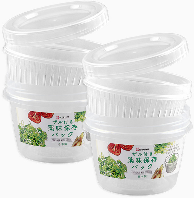 일본 나카야 파 보관통 (K-340) 채반 용기 세트 소분 과일 샐러드 파통, 2개, 1개입