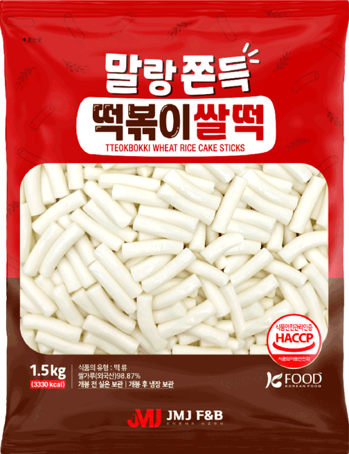말랑쫀득 떡볶이 쌀떡 실온 보관, 1개, 1.5kg