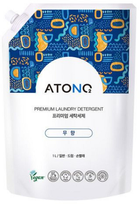 아토앤오투 프리미엄 세탁세제(무향) 리필 1L