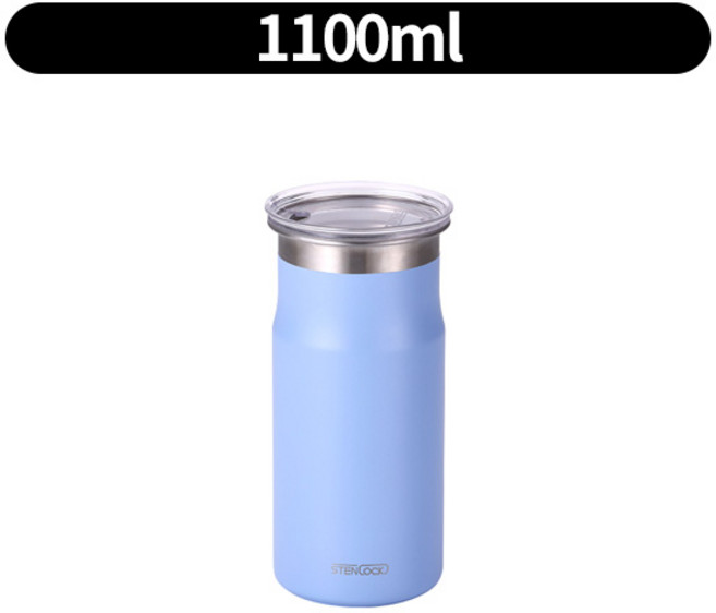 스텐 실리콘 가정용 업소용 식당 냉장고 카페 물통 3size, 1100ml, 1개