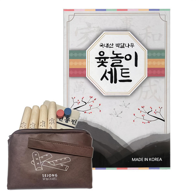 세종사 박달나무 민속윷놀이세트, 혼합색상, 1세트
