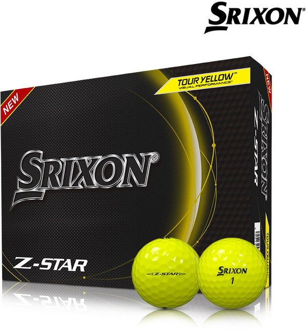 스릭슨 NEW Z-STAR 골프공 정품볼 3피스 42.67mm, 옐로우, 1개