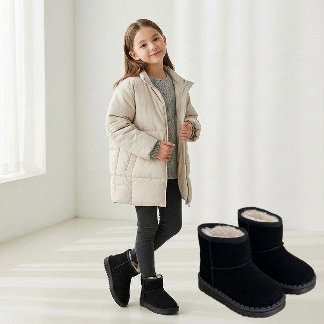 주니이치 아동용 베이직 방한화 털부츠 남여공용