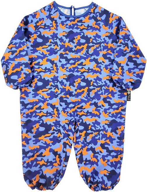 유아동 전신미술가운 일반형, 파랑밀리터리