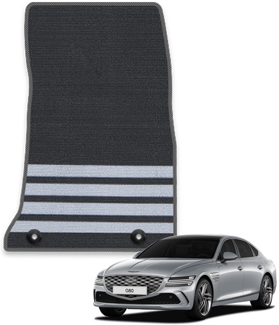 루젠 제네시스 G80 슬림 루프형 코일매트, 조수석, 라인블랙, 제네시스G80(RG3)페이스리프트(23년~)