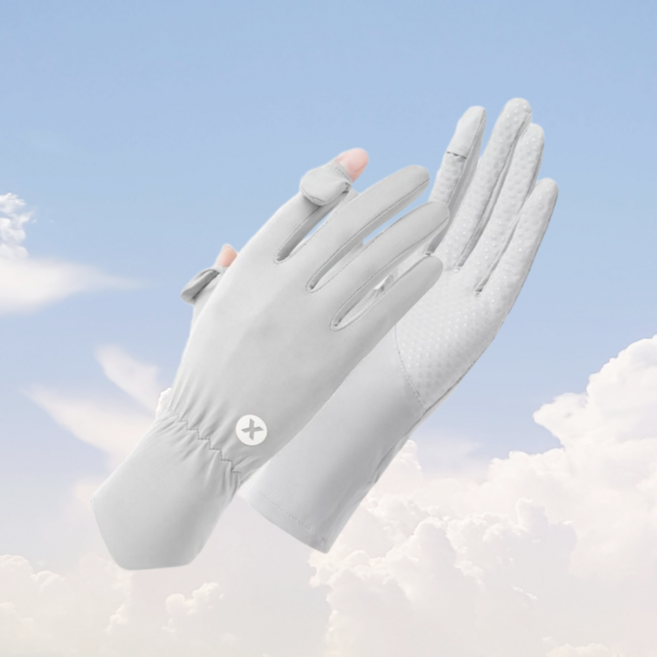 [단독특가] 아이스실크 다한증 여성 운전용 여름 자외선차단장갑, 5그레이, 1개