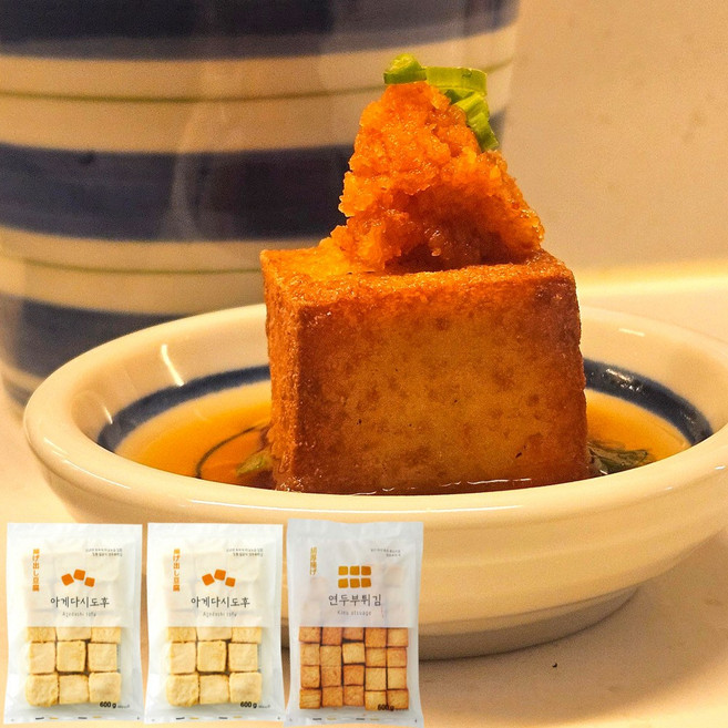 겉바속촉 일본식 두부튀김 아게다시도후 1200g+연두부튀김 600g/ 2세트이상 구매시 새우볶음밥 증정, 600g