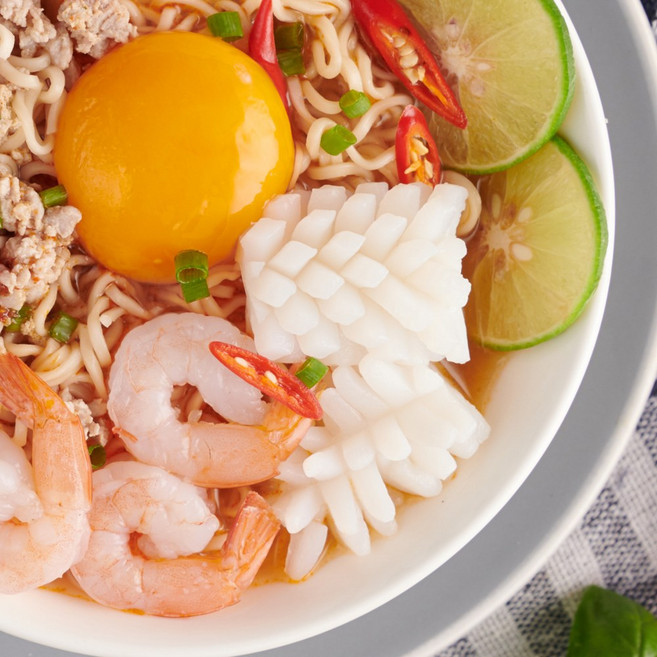 바다받아 솔방울오징어 칼집 북양오징어 자숙 냉동 짬뽕 중식, 3개, 200g