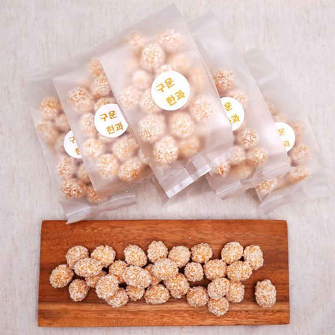 [홍천명품한과] 찹쌀 유과 한과 조청유과 단호박한과 개별포장, 1개, 360g