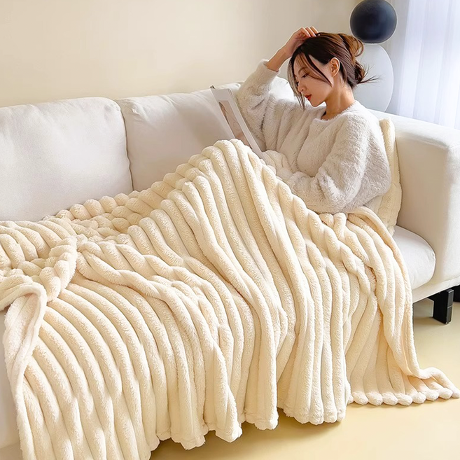 SOTCAR 담요 이중 봄철 침대 소파 무릎 차량용 수면 학교 대형 담요 극세사 이불