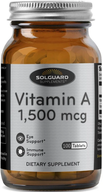 Solguard Supplements 비타민 A 1500mcg 타블렛, 1개, 100정 - 쿠팡