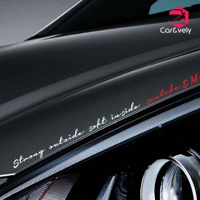 카앤블리 싼타페DM /더프라임 필기체 슬로건 로고 데칼스티커 CNSLT-08 /차량용스티커 /슬로건스티커, 소형-화이트, 1개