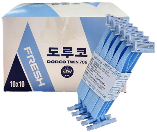 도루코 프레쉬 NEW 트윈 두날 일회용면도기, 1개