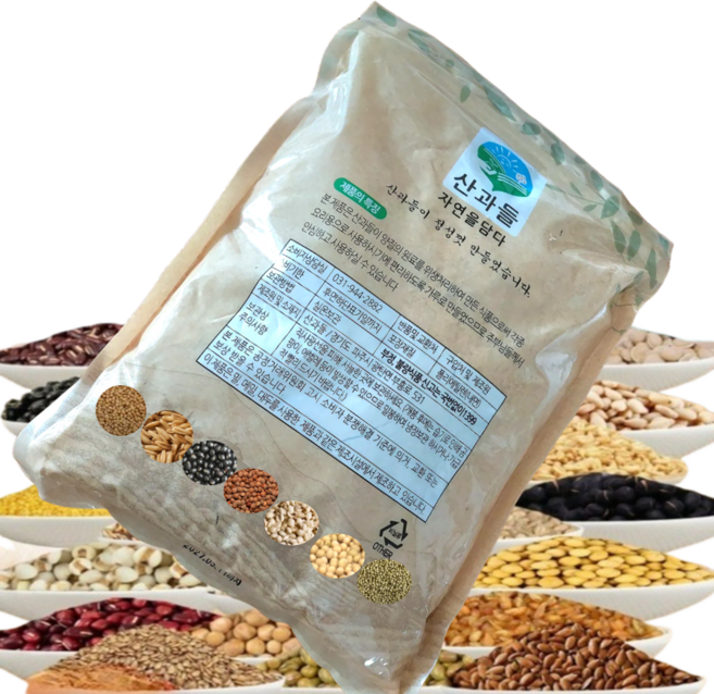 산과들 통곡물 보리 미숫가루 무설탕 식사대용, 1개, 1kg