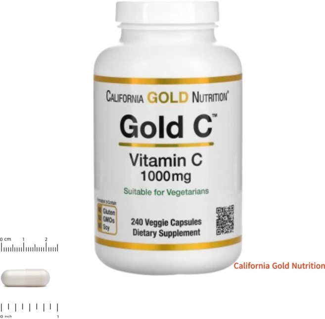 California GOLD C 비타민 C 1000mg Veggie Caps Vitamin, 240정, 1개 - 쿠팡