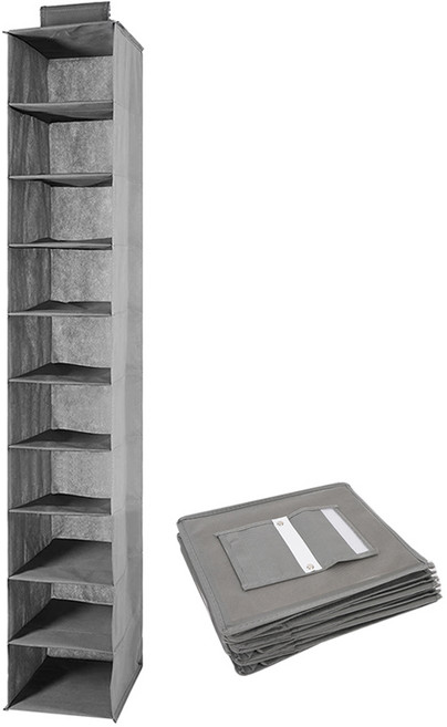 진앤샵 모자보관함 모자정리함 수납 정리대 10단, 그레이, 1개