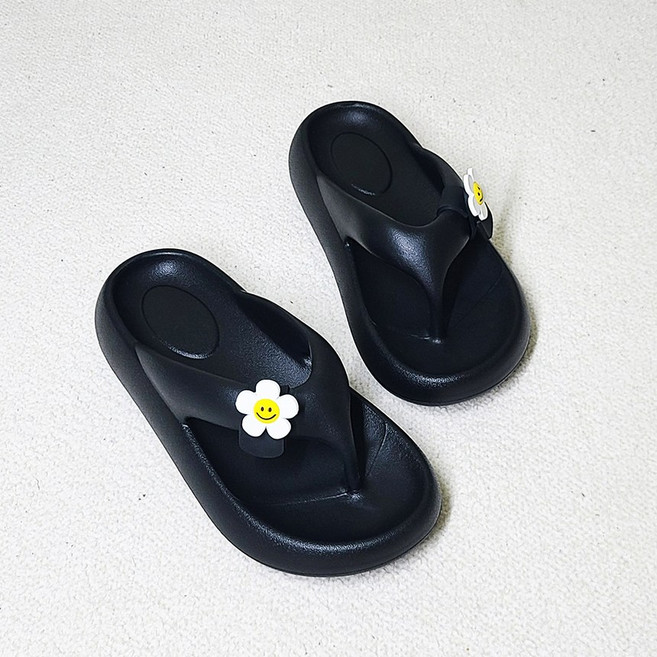 4CM 굽높이 키높이 쪼리 커플쪼리 남여공용 플립플랍 통굽 EVA 여름 샌들 슬리퍼 여성 바캉스