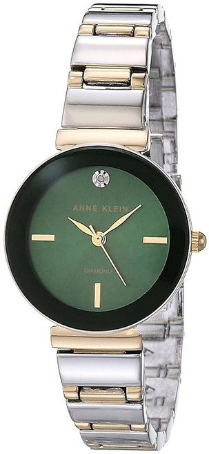 Anne Klein 앤 클라인 여성용 진짜 다이아몬드 다이얼 팔찌 시계