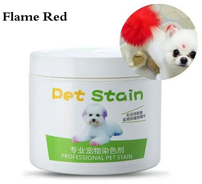강아지 염색약 고양이 전문 애완 동물 얼룩 항 알레르기 개 털 염색 크림 착색제 무자극 무독성 액세서리 100ml, 없음, 8) red, 1개