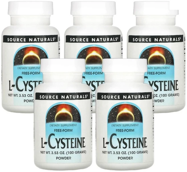 소스 내추럴스 L-시스테인 100g (3.53oz) 5병 - 쿠팡