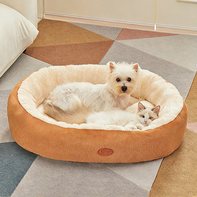 아미토 사계절 푹신푹신 반려동물 고양이 강아지 방석, 1개, 브라운
