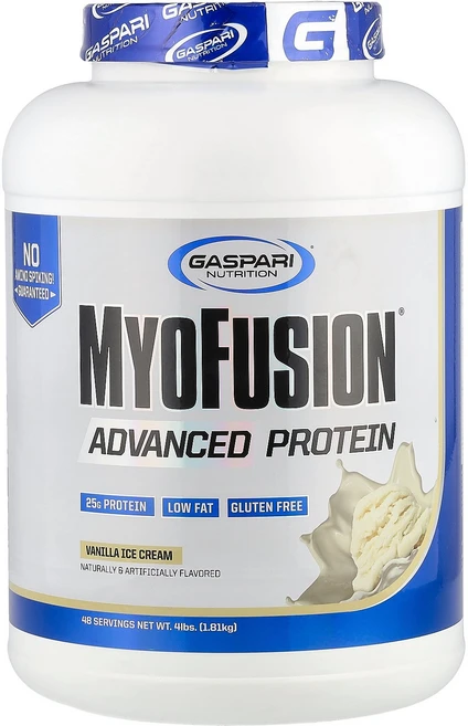 Gaspari Nutrition 마이오퓨젼 고급 단백질 바닐라 아이스크림 4 lbs (1814 g) Nutrition (가스파리 뉴트리션), GSN02244, 1개, 1.814kg - 쿠팡