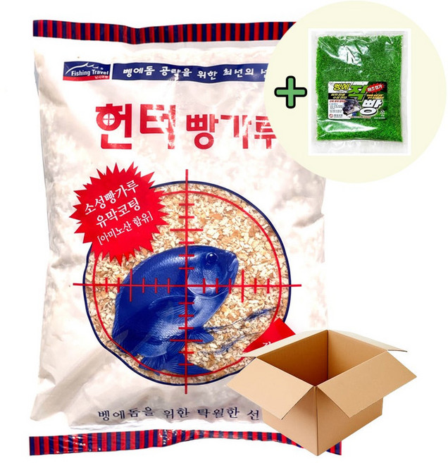 벵에직빵 사은품증정 낚시여행 친환경 헌터 벵에돔 빵가루 1박스 12개입 집어제 벵에돔미끼 파우더 밑밥, 12개, 800g