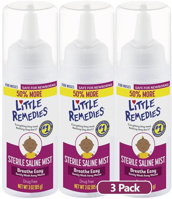 Little Remedies 리틀 레메디스 스테릴 세린 나잘 미스트 85ml 3팩 - 쿠팡