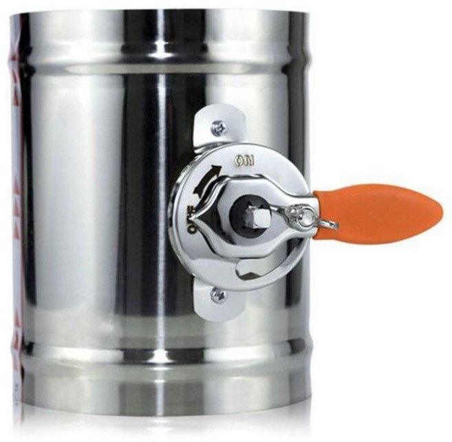 스텐 댐퍼 공기 원형 스테인레스 파이프 연통 부품 벽난로 외경 75mm, 더블 플랜지 포함, 1개