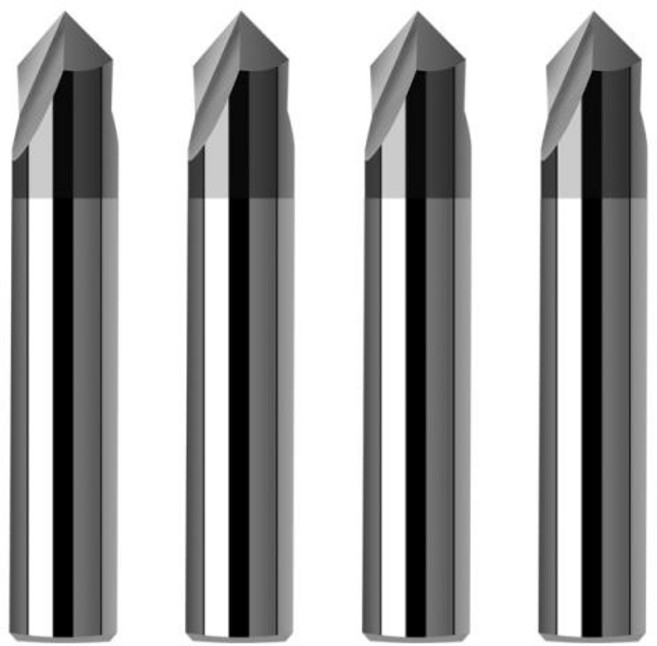 작두CNC 카바이드 모따기 밀링 커터 60 120 학위 코팅 3 플루트 디버링 엔드 조각 및 라우터 비트 도구, 04 D5xR120x50L, 1개