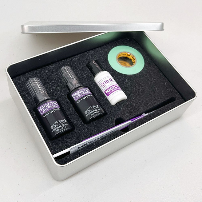 매직팁카페인트 아우디 폭스바겐 자동차붓페인트 카페인트 셀프도색 VIP팩, LY9T_Mythos Black Met, 1세트