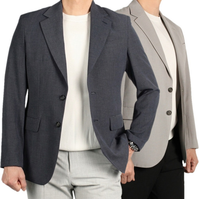 브랜드라인 씨어써커 쿨맥스 스판 봄 여름 남성 콤비 정장 자켓