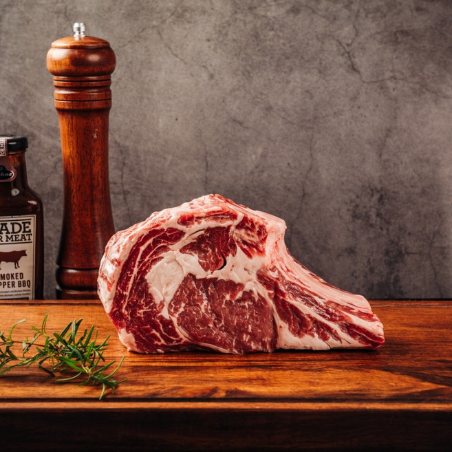 오땡 수비드 토마호크 버터 시즈닝 와사비 증정 [겉면만 구우면 끝 ] 01_수비드 뼈컷팅 토마호크 750-800, 1개