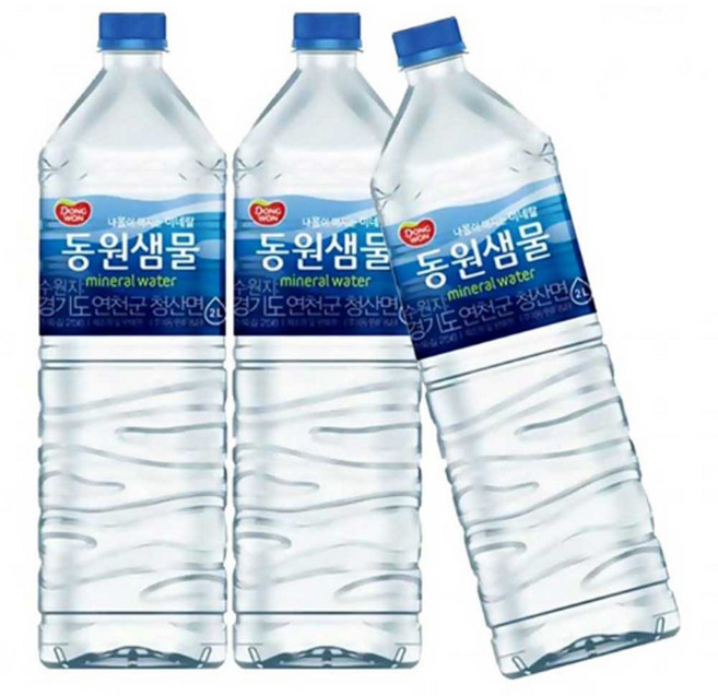 동원샘물 2L 6개 2세트 (12개) 생수2L (혼용출고 유라벨 무라벨), 12개