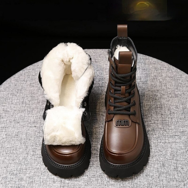 빛나는 판다숏 발목 키높이 5cm 가벼운 통굽 기모워커