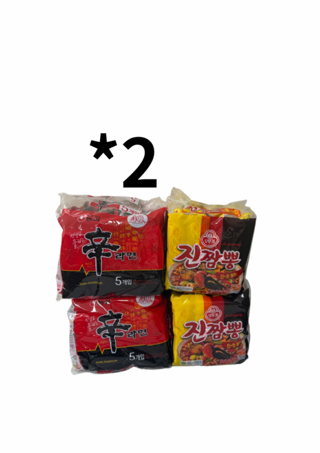 (장우) 농심 신라면 10봉 + 오뚜기 진짬뽕 8봉, 36개