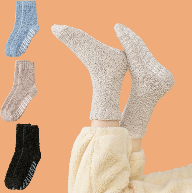 블링홈즈 여성 수면양말 미끄럼방지 임산부 무압박양말 3P