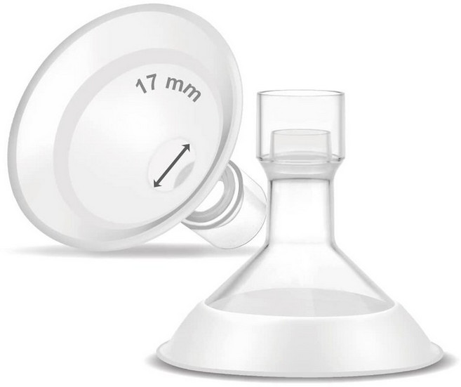 Maymom MyFit 좁은 넥 베이스 커넥터 Medela PersonalFit 커넥터와 호환 Maymom 투피스 쉴드 시스템과 함께 사용 Medela 프리스타일 플렉스, 17mm 편안함