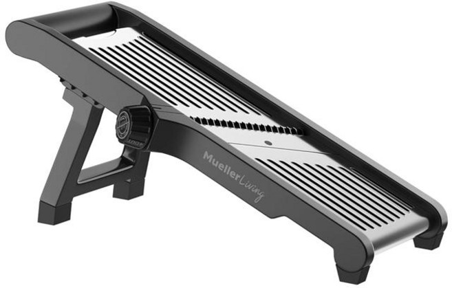 주방용 뮬러 리빙 줄리엔 슬라이스 만돌린 슬라이서 스테인리스 또는 스틸 과일 슬라이서 야채 채퍼 (Color-Stainless Steel), 1개