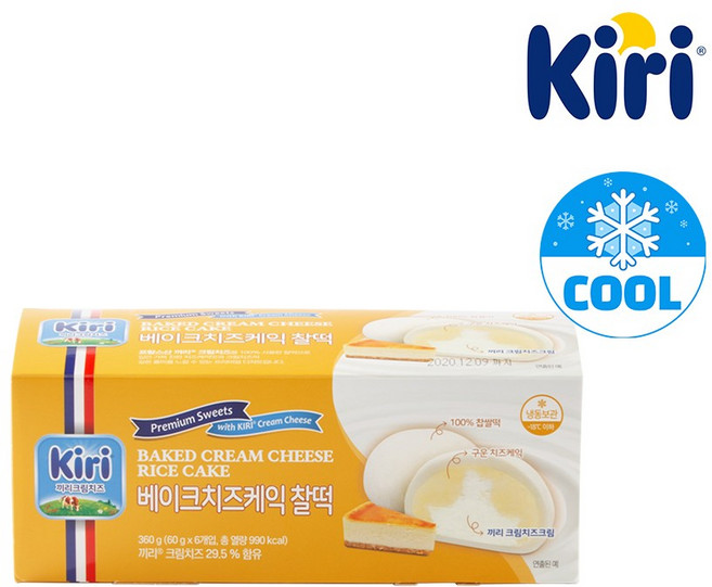 끼리 크림치즈 찰떡 60g 베이크 6입 1BOX, 1박스, 360g