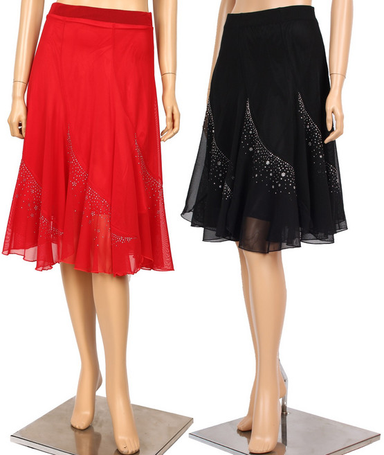 노브댄스복 B108 찡회오리 라인댄스복 댄스치마 댄스 댄스복하의 미시댄스복 스포츠댄스 라인 웰빙 라틴 모던 영댄스 엄마댄스복 국산댄스복, 빨강