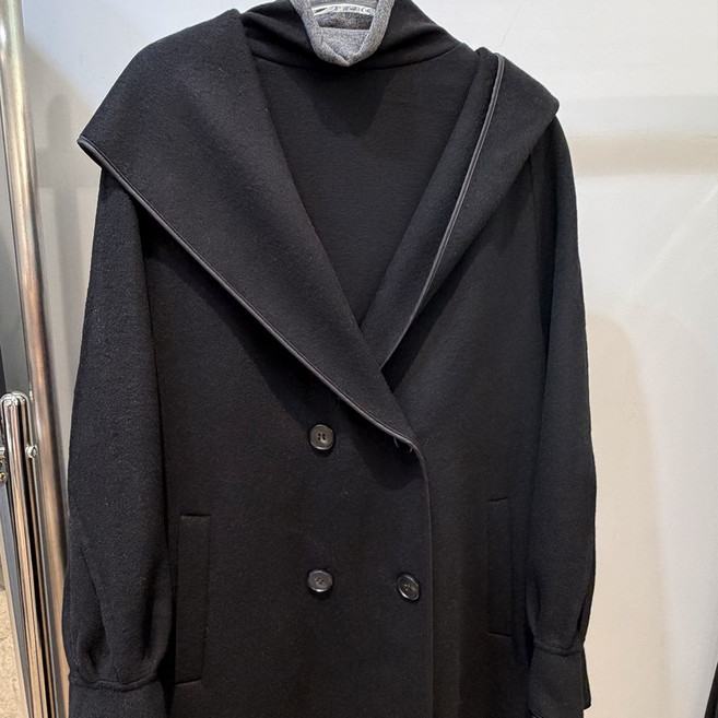 울100% 러블리 후드 롱코트