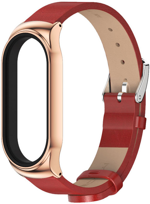 포유 가죽 샤오미 미밴드 8 호환 스트랩 시계줄 루프 밴드 줄, 가죽 샤오미 미밴드 스트랩 8, 레드로즈골드