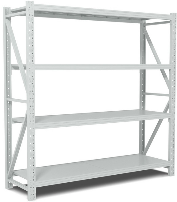 무볼트 중량랙 5분선반 단당하중 최대 250kg 조립이 쉬운 튼튼한 유안그룹 철재선반 화이트 사이즈 가능, 1개, 연결형 200cm x 108cm x 60cm